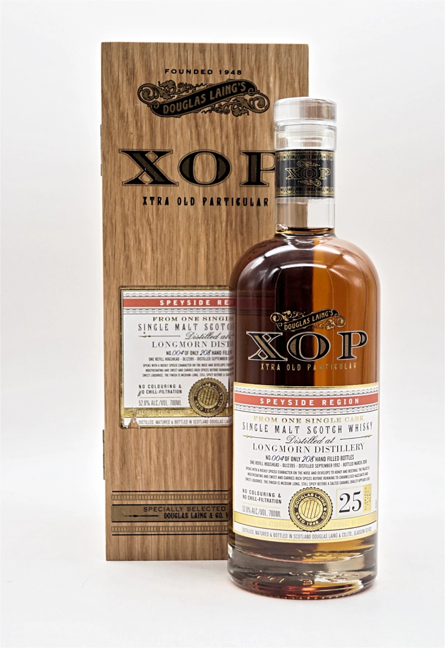 Longmorn 25 Jahre 1992/2018 Flasche No. 4/208 Single Cask Single Malt Scotch Whisky 3 Longmorn 25 Jahre 1992/2018 Flasche No. 4/208 Single Cask Single Malt Scotch Whisky