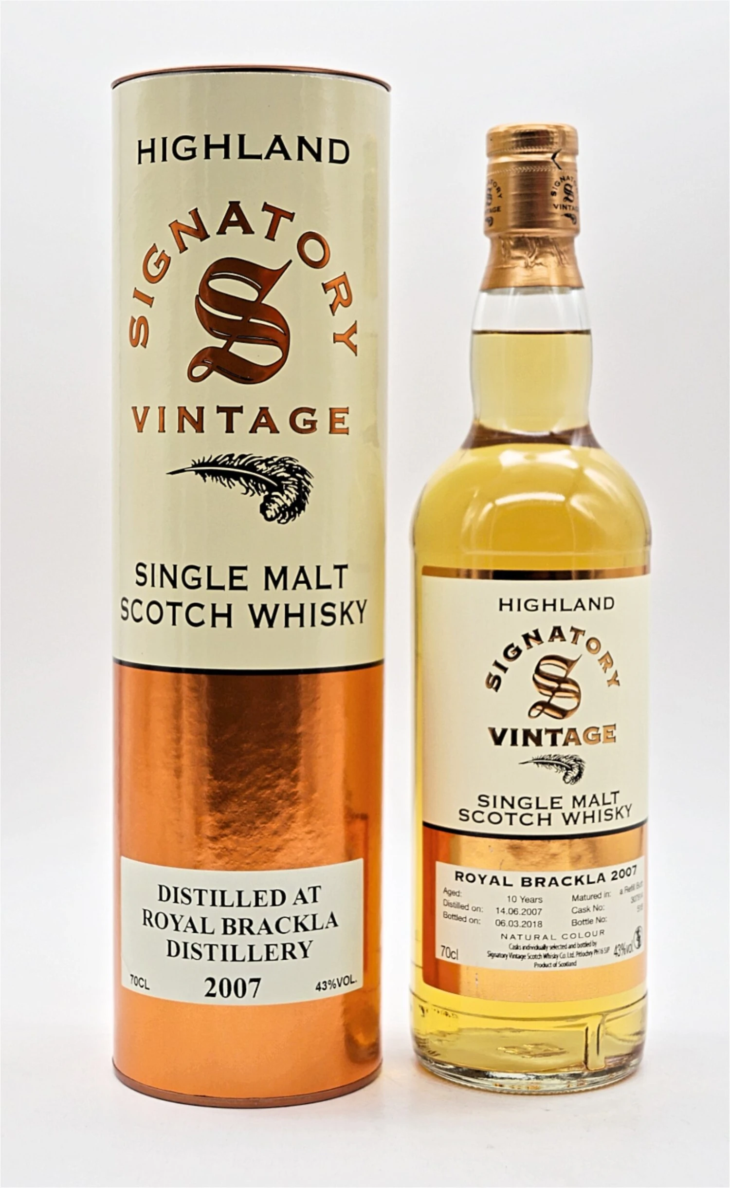 Royal Brackla Distillery 2007/2018 Cask 307914 518 Fl. 3 Royal Brackla Distillery 2007/2018 Cask 307914 518 Fl.