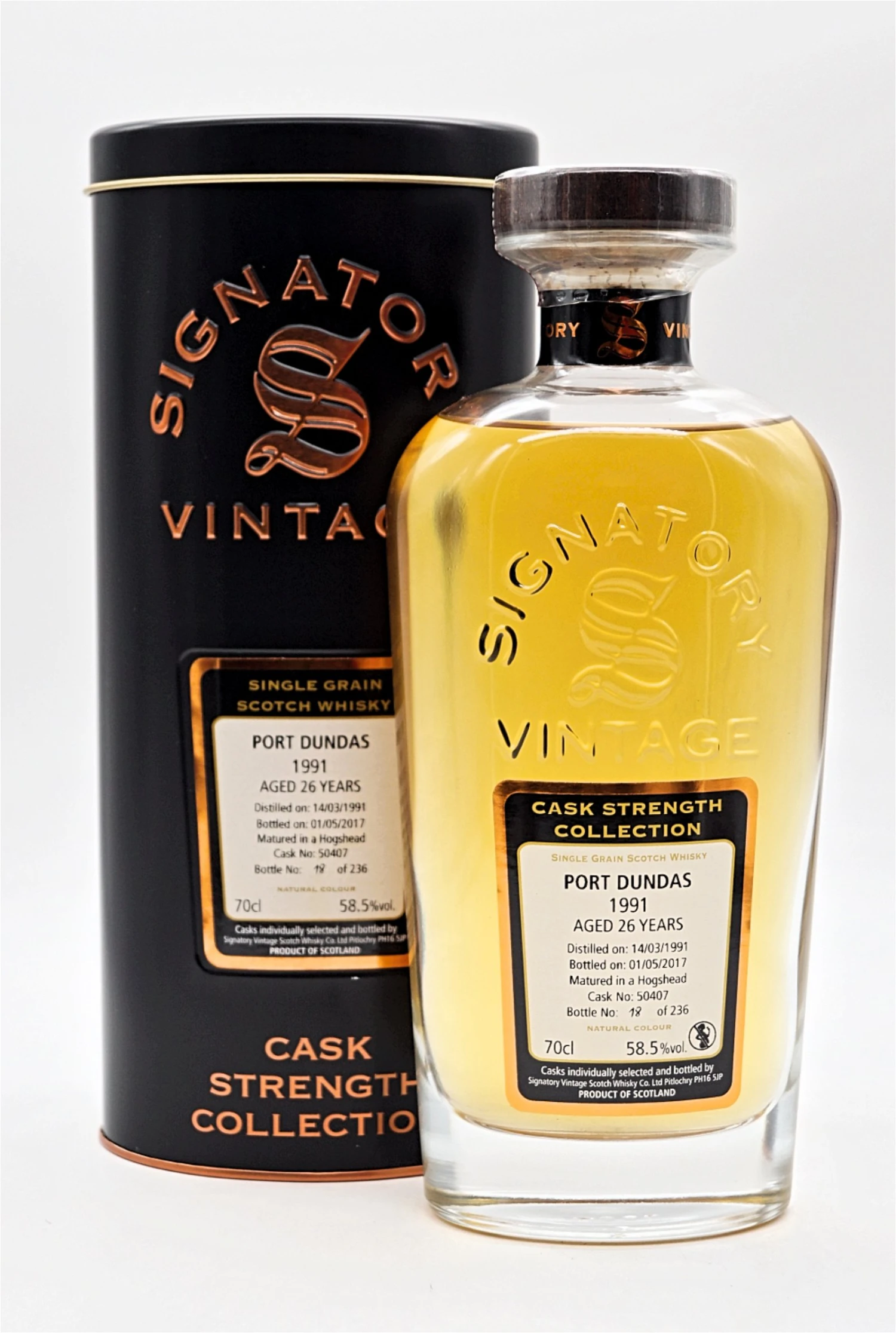 Port Dundas 26 Jahre 1991/2017 Cask 50407 Single Grain Scotch Whisky 3 Port Dundas 26 Jahre 1991/2017 Cask 50407 Single Grain Scotch Whisky
